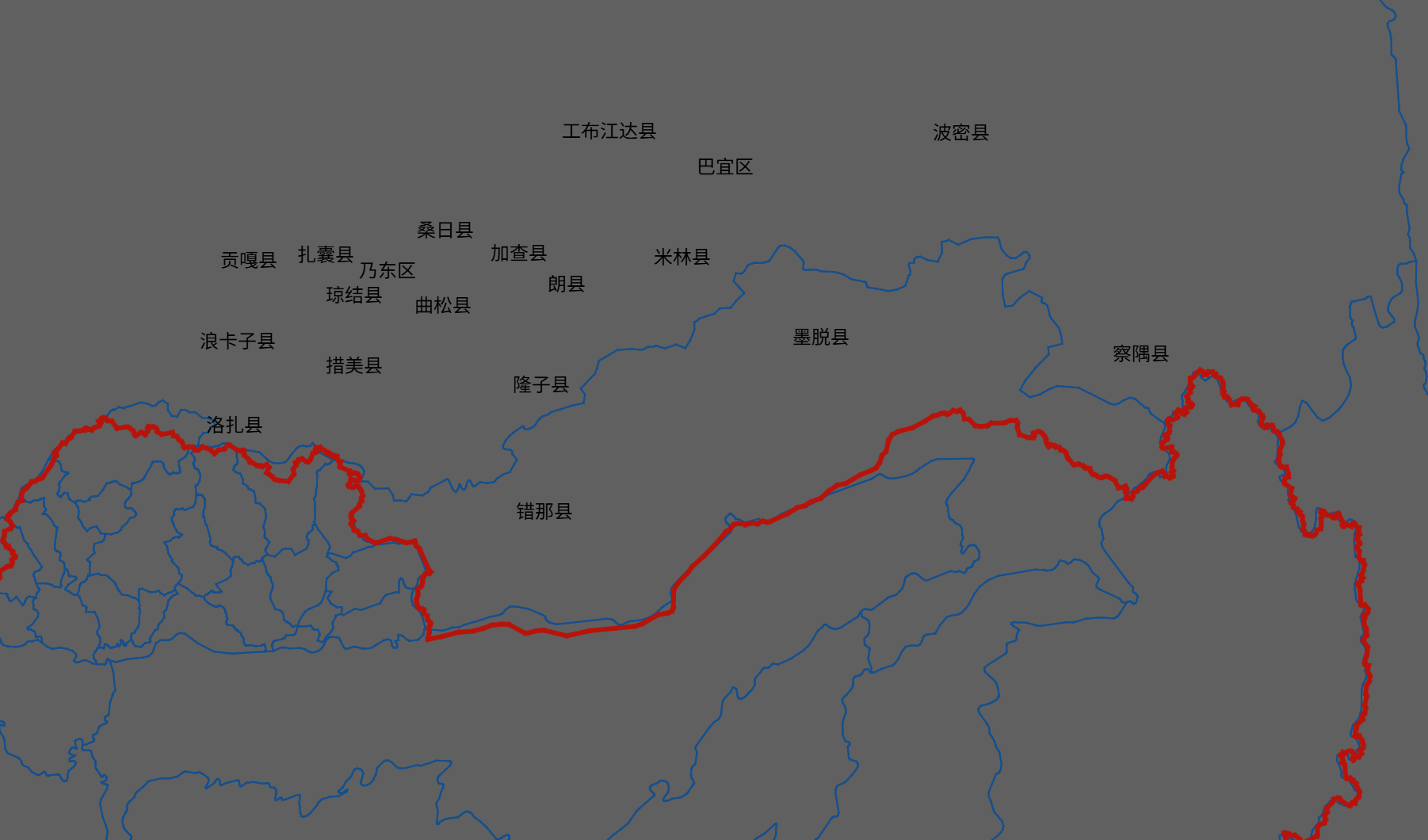 洛扎县、错那县和墨脱县