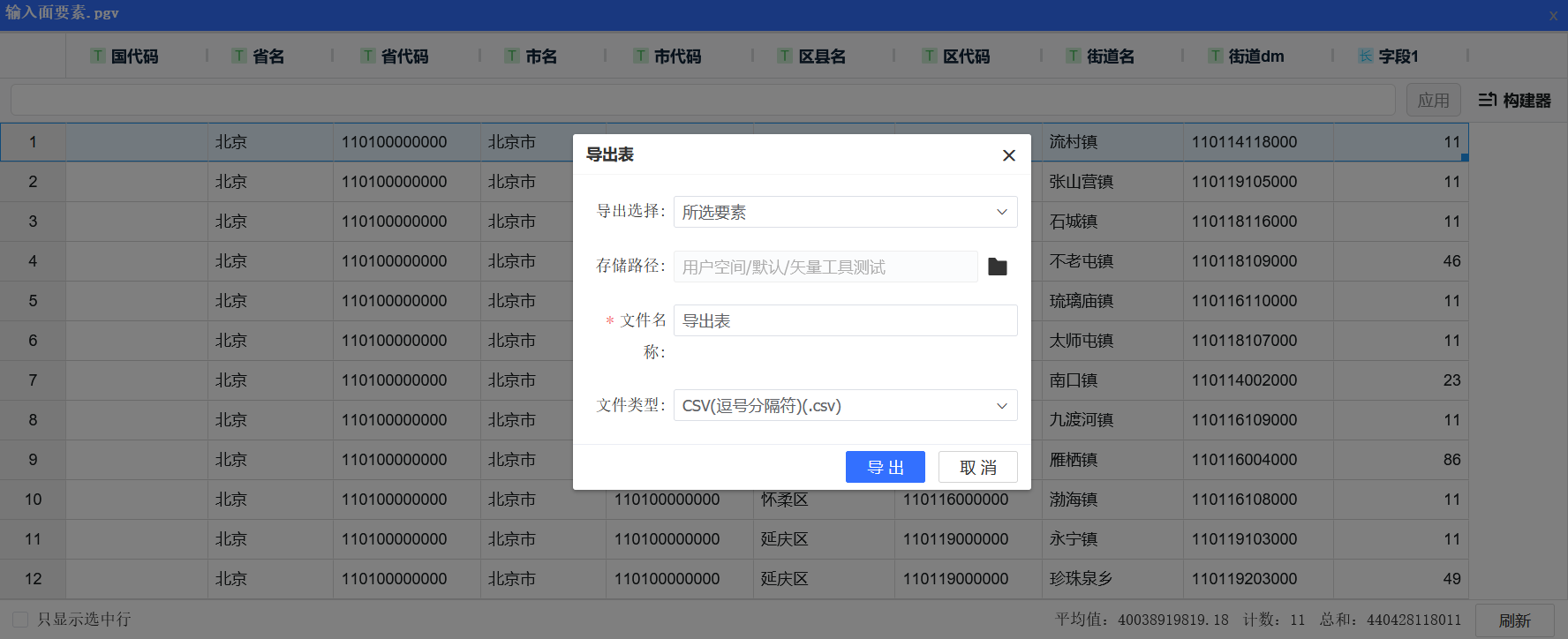 导出表